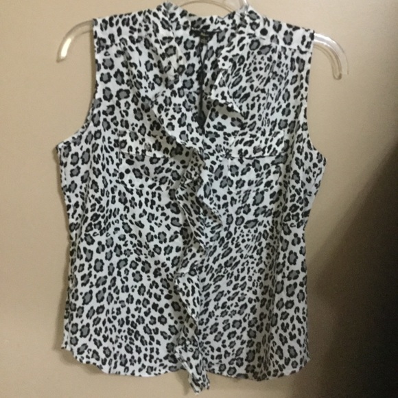 Milano gray Leopard print sleeveless top Medium - Picture 1 of 7